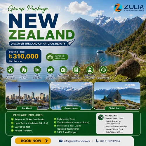 New Zealand Group (4+ Persons) Package