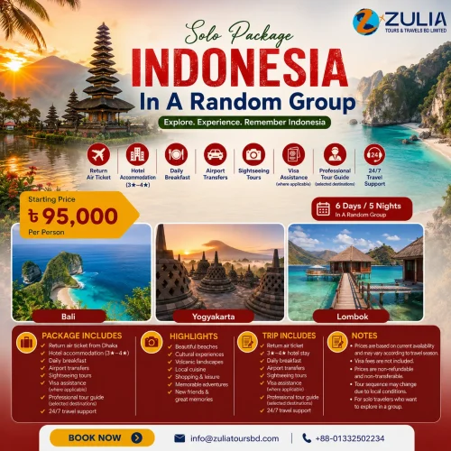 Indonesia Solo (In a Random Group) Package