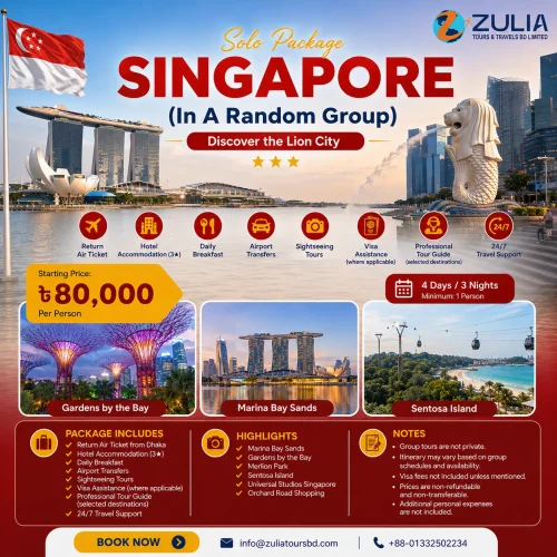 Singapore Solo (In a Random Group) Package